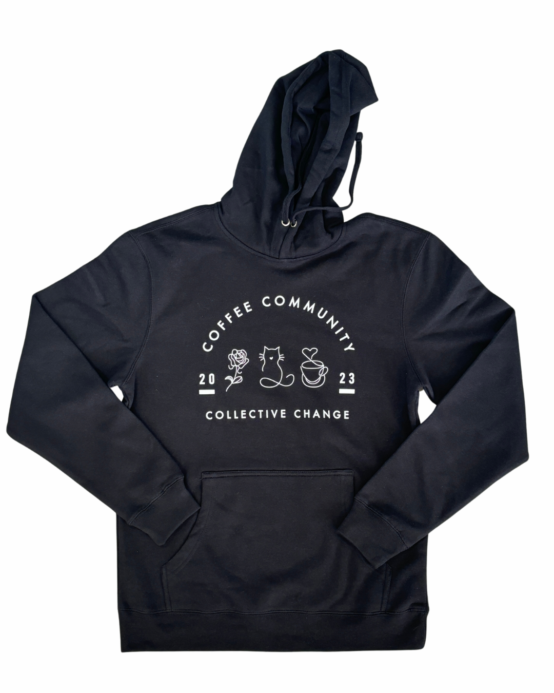 Rose Cat Special Edition "Community" Black Hoodie