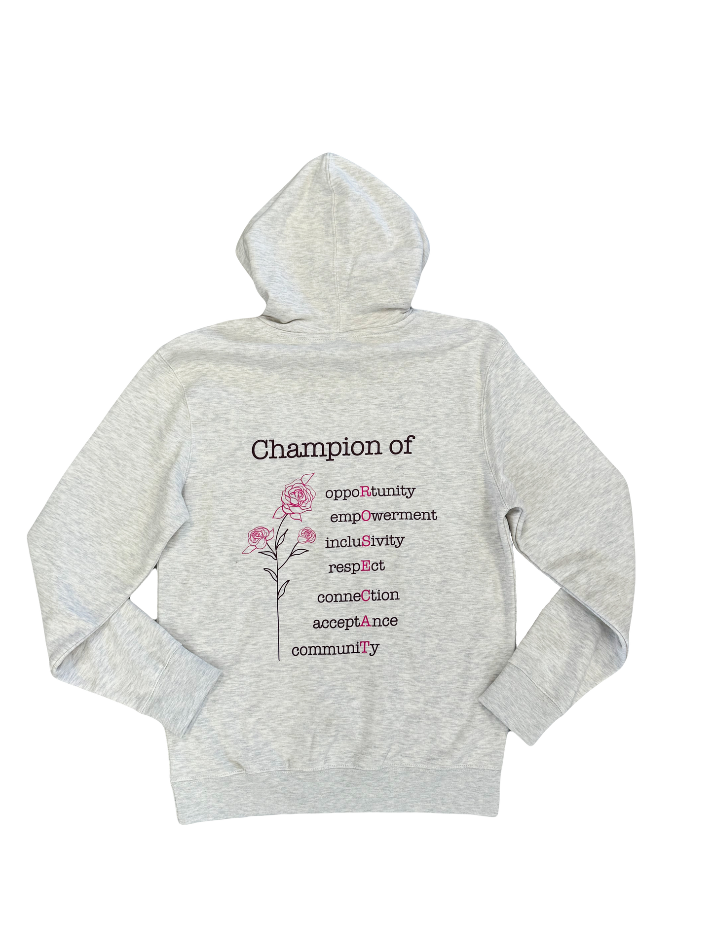 Champion sweater gray rose clearance